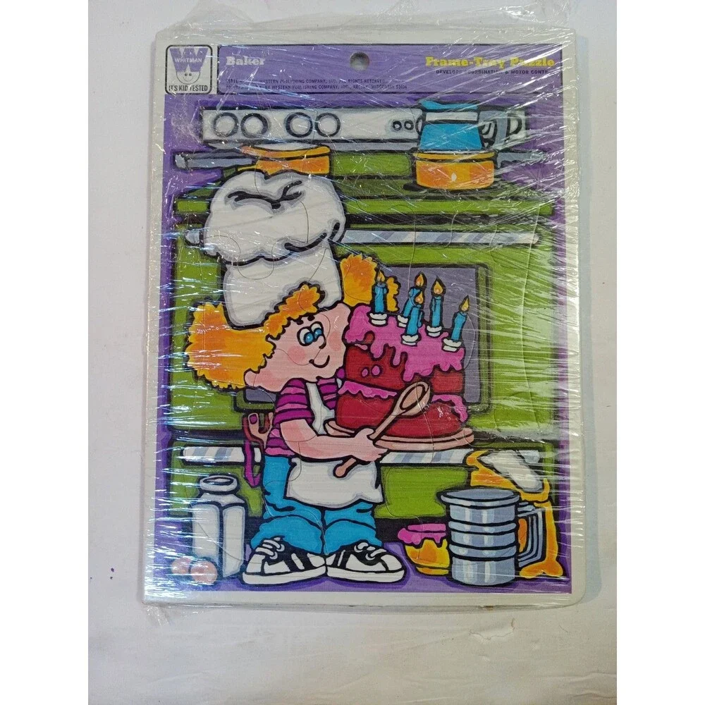 Whitman frame tray puzzle Katie on a swing Vintage Jigsaw Puzzle
